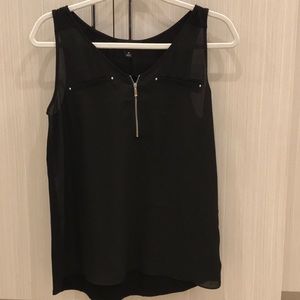 Mixed Material Blouse